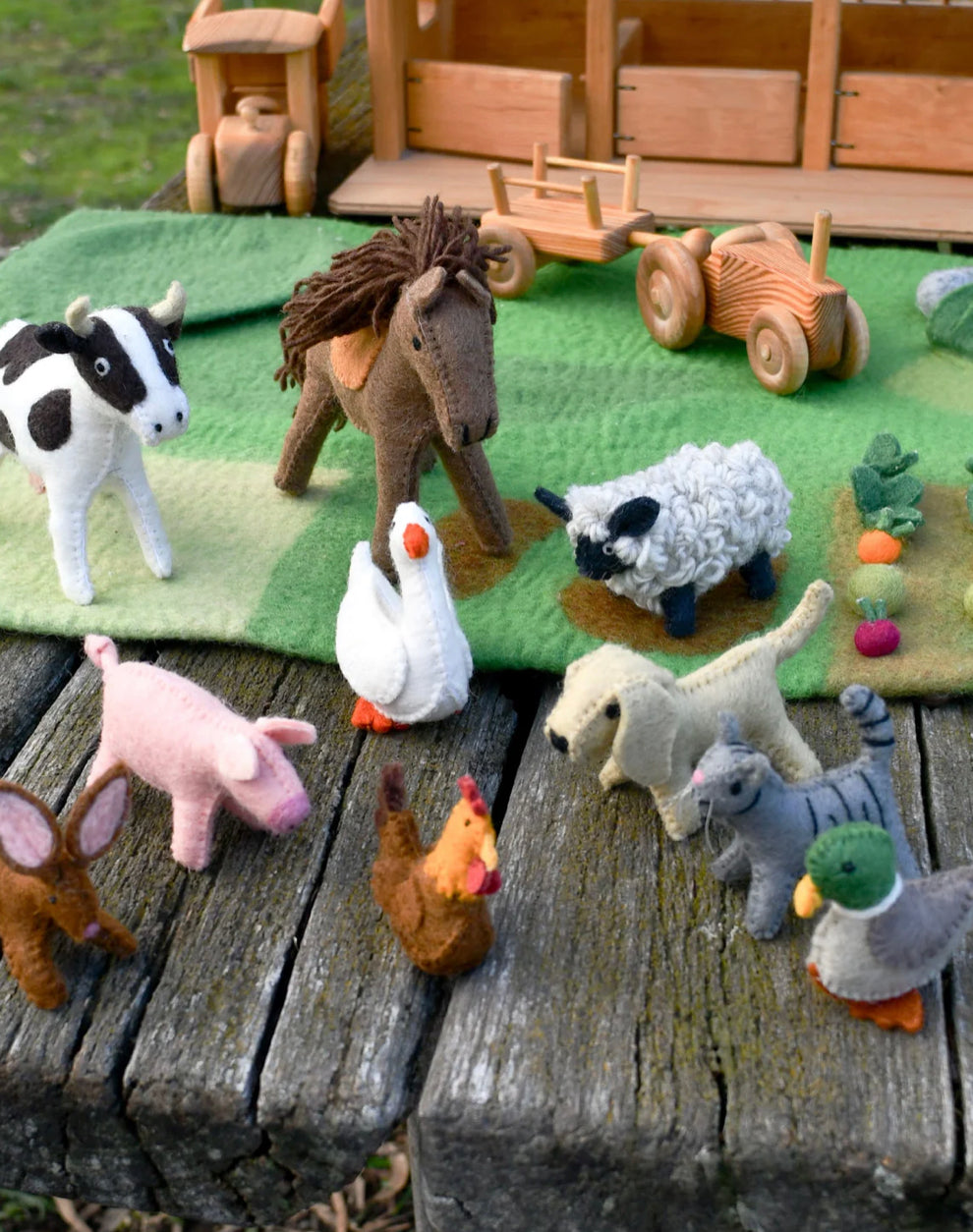 Felt Farm Animal 10 Pc Set