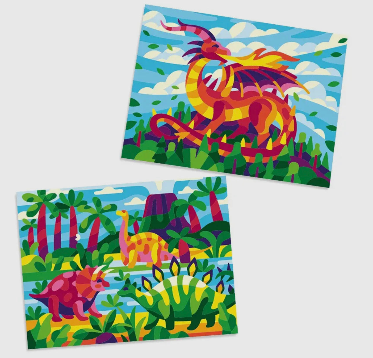 Dinosaurs and Dragon - Paint By Numbers Kit For Kids