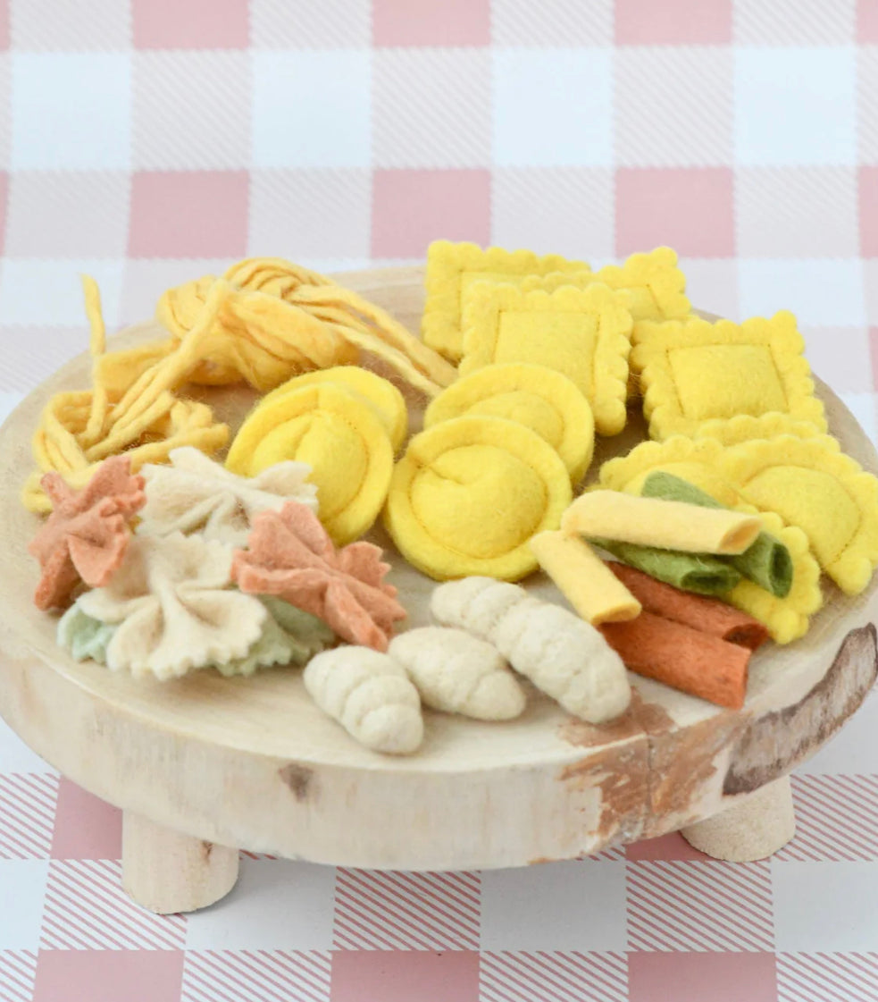 Felt Pasta Play Food Set