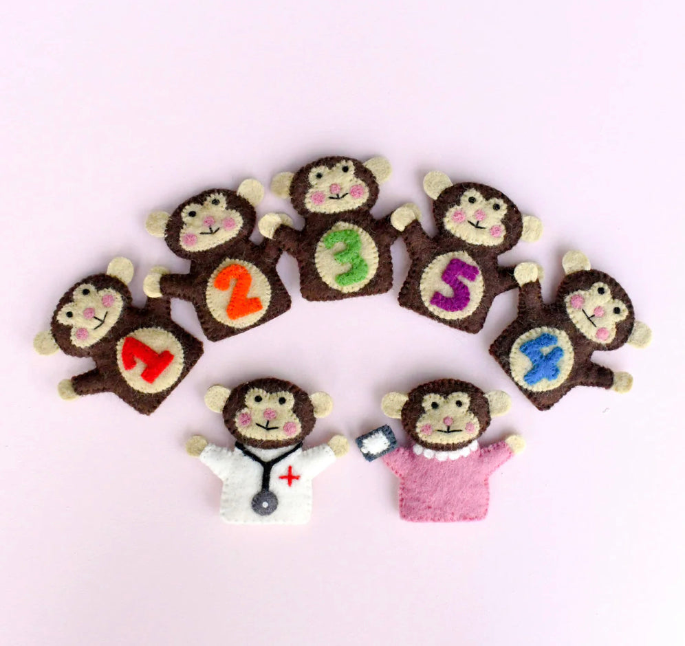 Five Little Monkey Finger Puppets