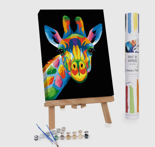 Colorful Giraffe- Paint by Number Kit