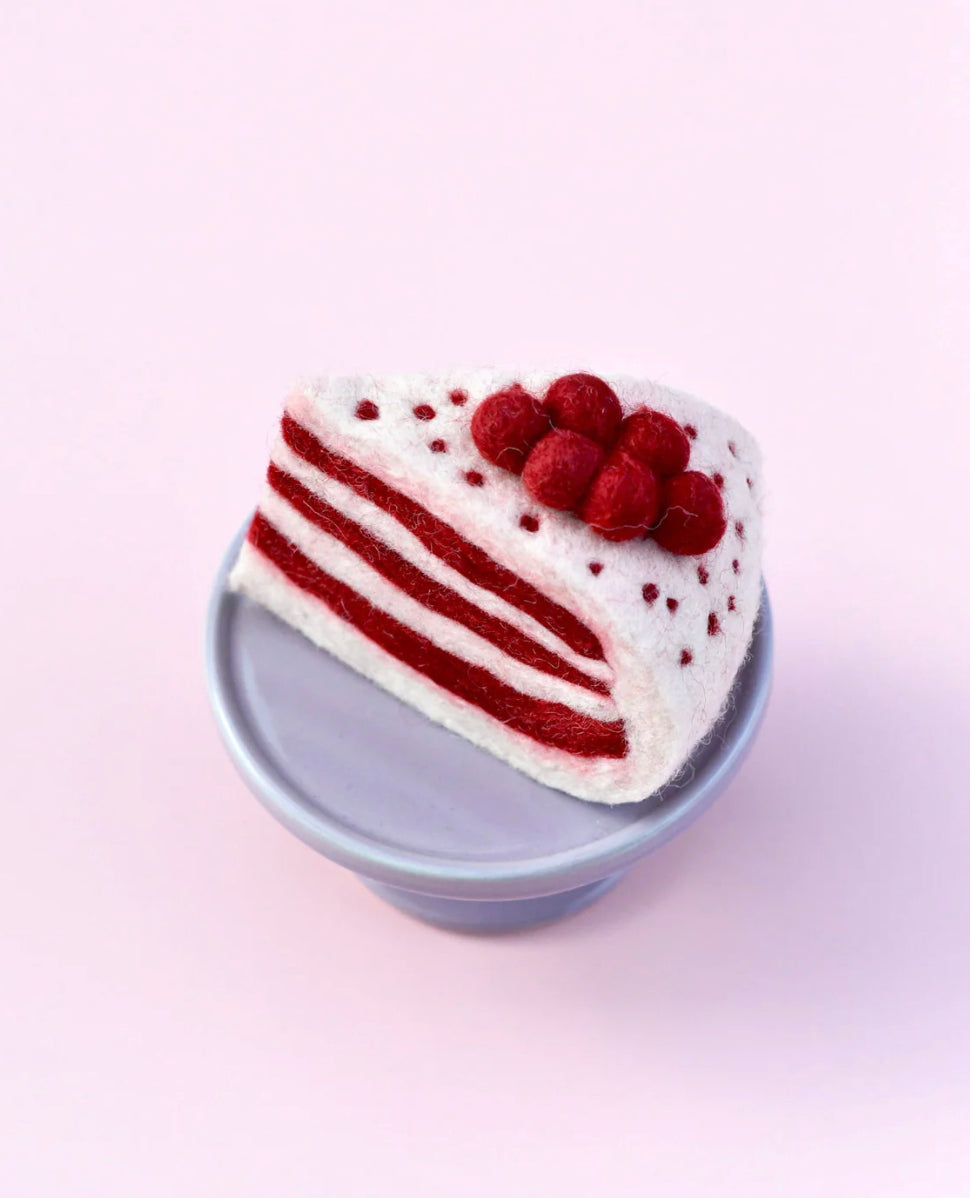 Felt Red Velvet Cake Slice