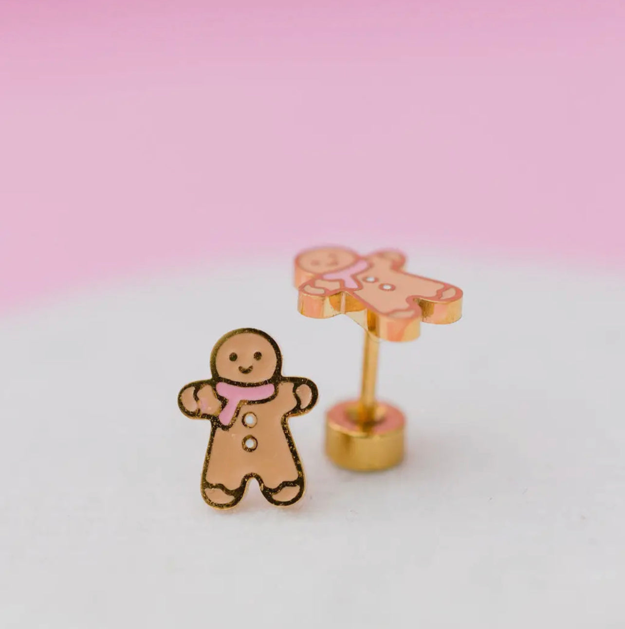 Gingerbread Stud Earrings