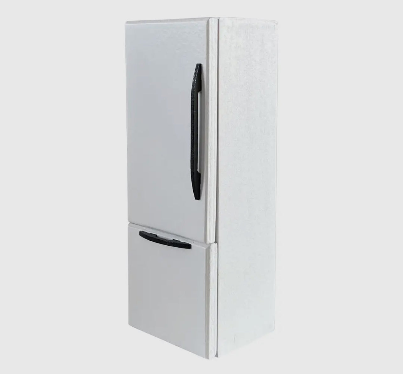 Dollhouse Refrigerator | White with Black Hardware