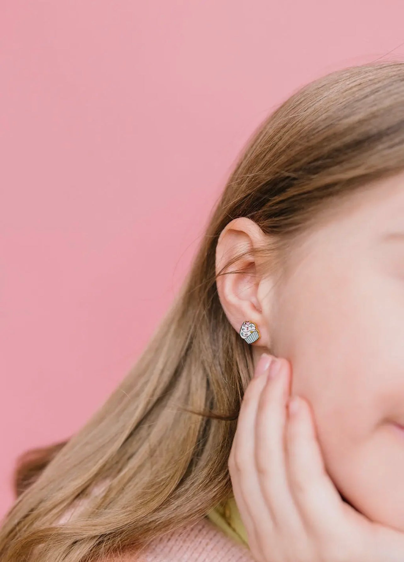 Rainbow Cupcake Stud Earrings