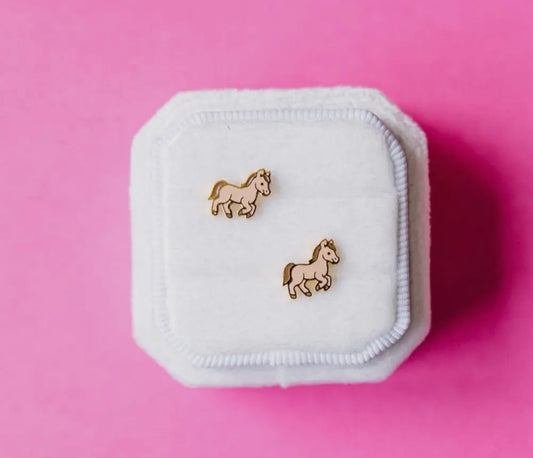 Pony Stud Earrings