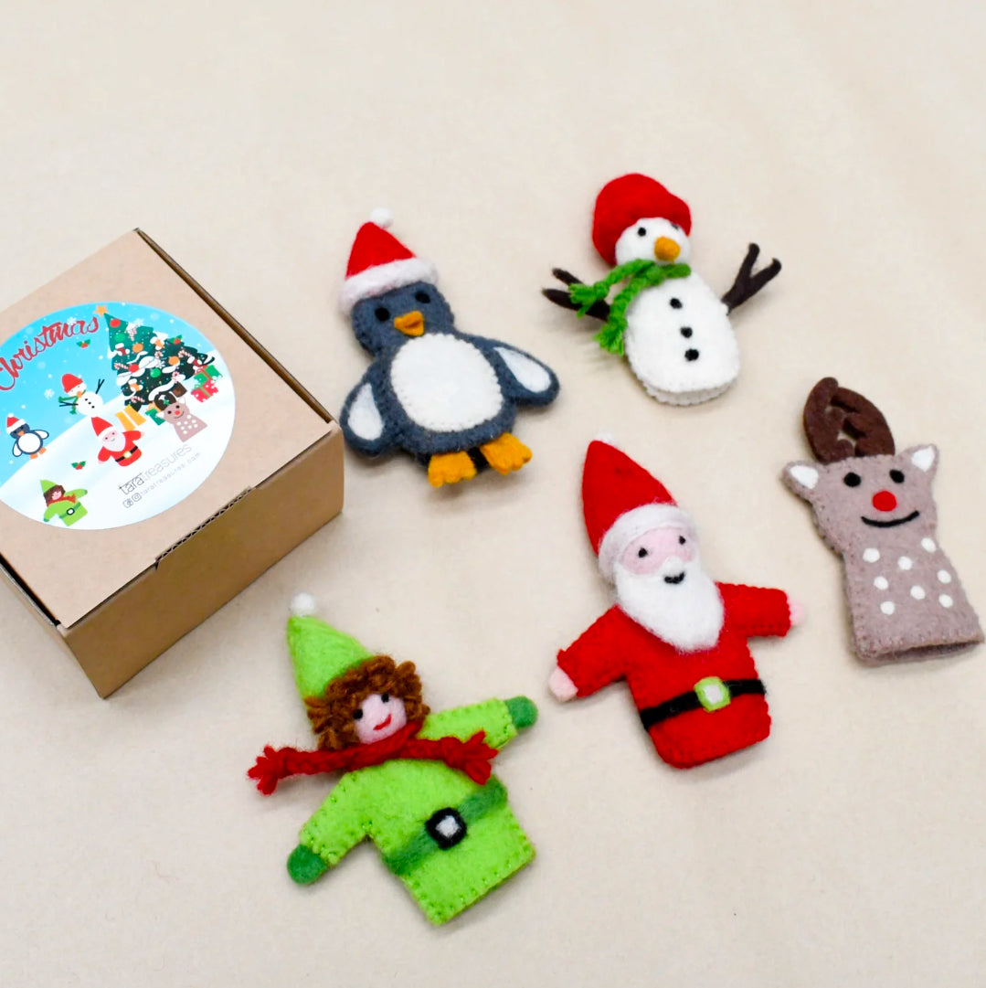 Christmas Santa, Finger Puppet Set