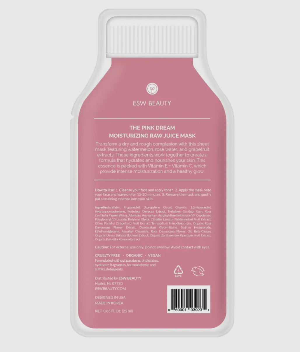 The Pink Dream Moisturizing Raw Juice Sheet Mask