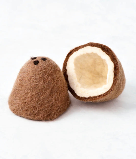 Felt Coconut (2 Halves)