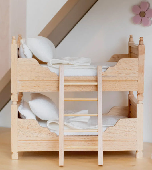 Dollhouse Edin Convertible Twin Bunk Beds | Natural Wood