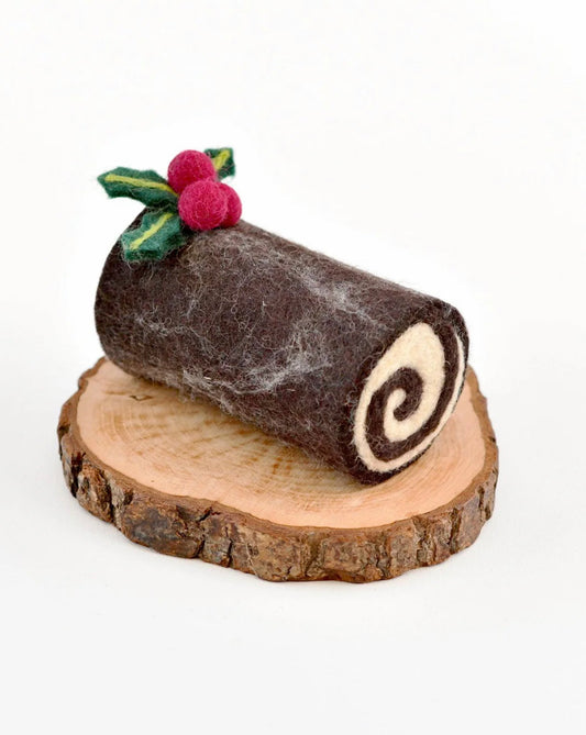 Felt Christmas Yule Log Cake