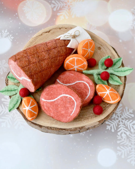 Felt Christmas Ham Feast Play Set