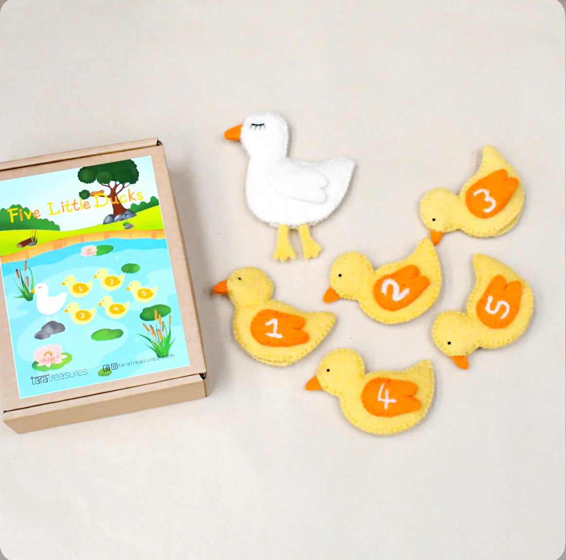 Five Little Ducks, Finger Puppet Set