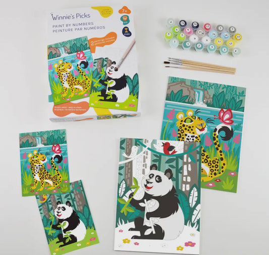 Panda & Leopard - Kids Paint by Numbers Kit