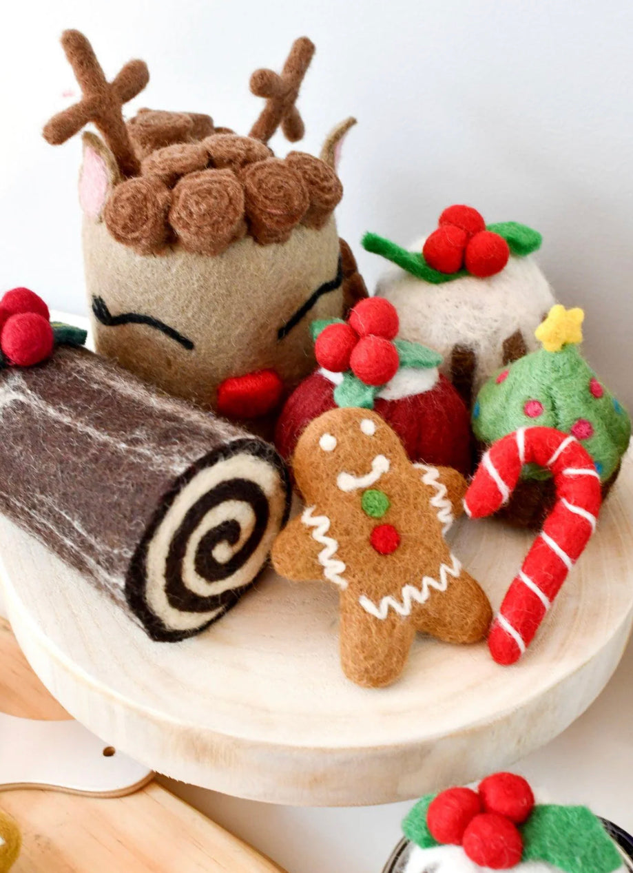 Felt Christmas Yule Log Cake