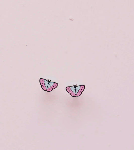 Silver Butterfly Stud Earrings