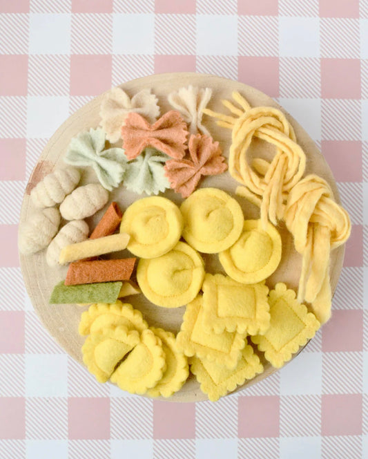 Felt Pasta Play Food Set