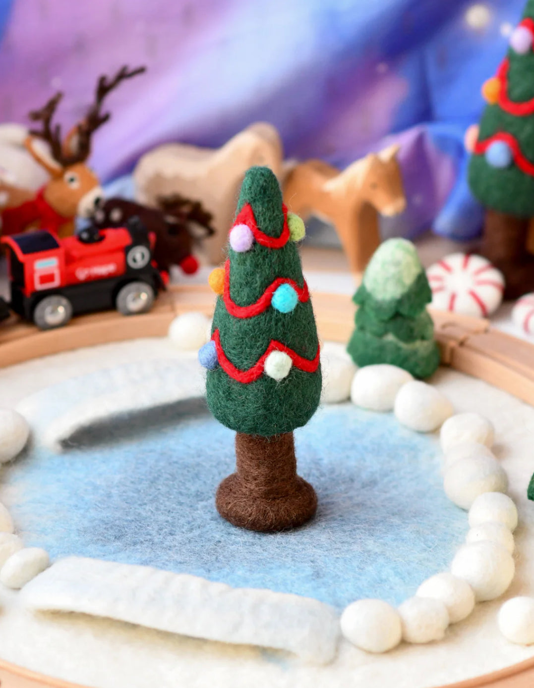 Felt Christmas Tree with Colorful Dots