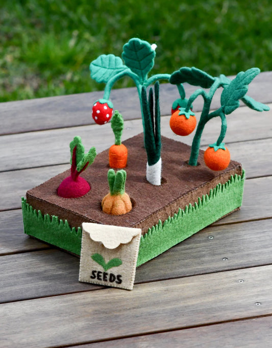 Grow Your Own Garden - Felt Planter Box with Sprouts and Vegetables