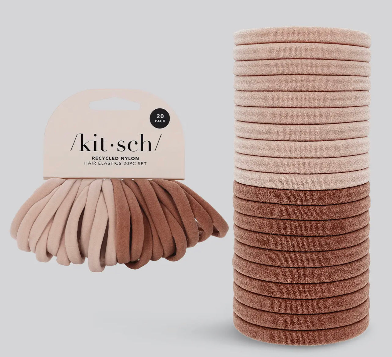 Eco-Friendly Nylon Elastics 20pc Set - Blush