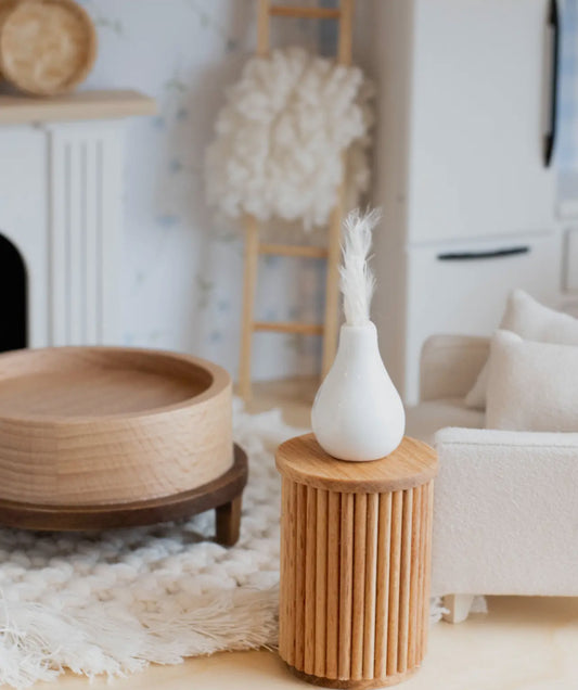 Dollhouse Fluted End Table | Wood Stain