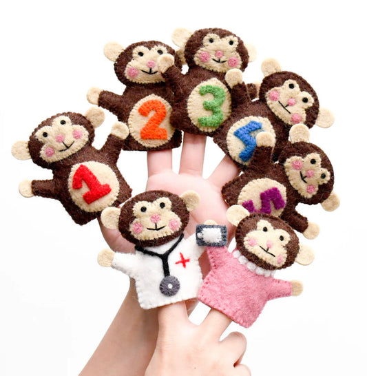 Five Little Monkey Finger Puppets