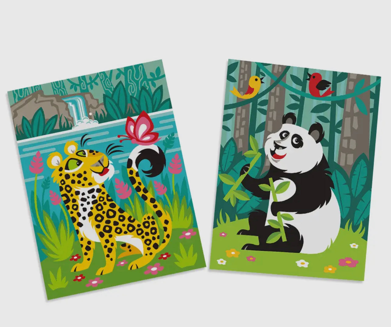 Panda & Leopard - Kids Paint by Numbers Kit