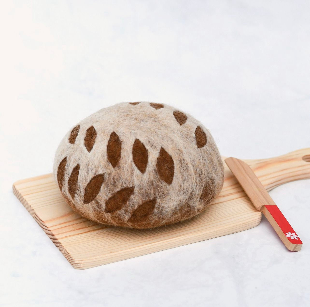 Felt Sourdough Bread with Leaf Cut