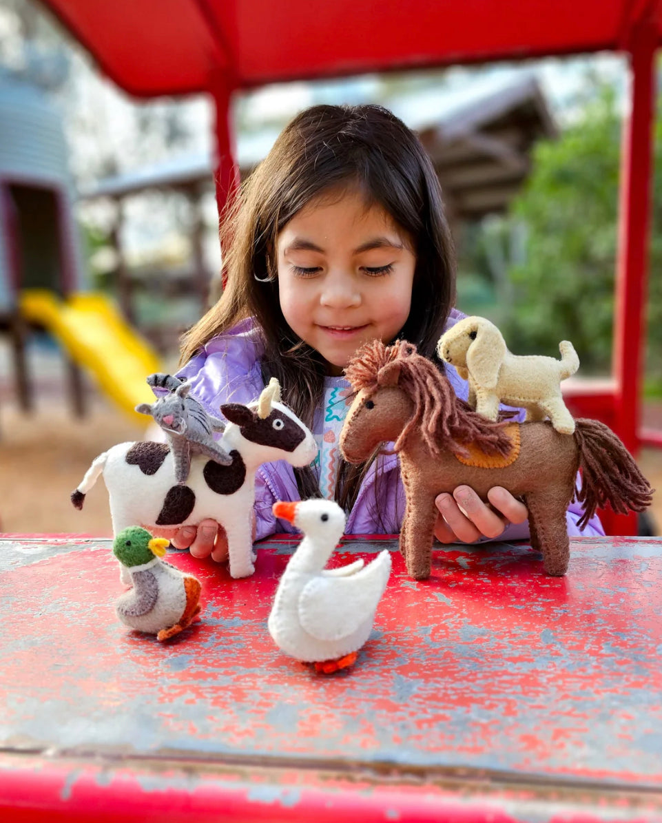 Felt Farm Animal 10 Pc Set