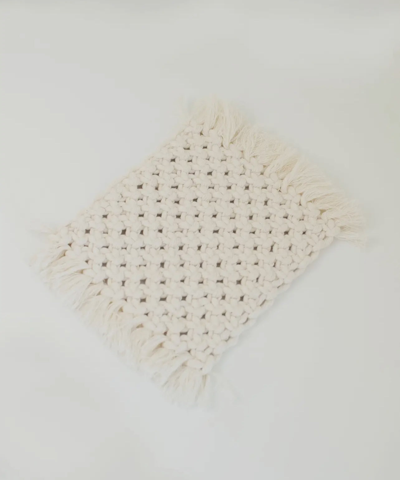 Dollhouse Macrame Rectangle Rug | Ivory