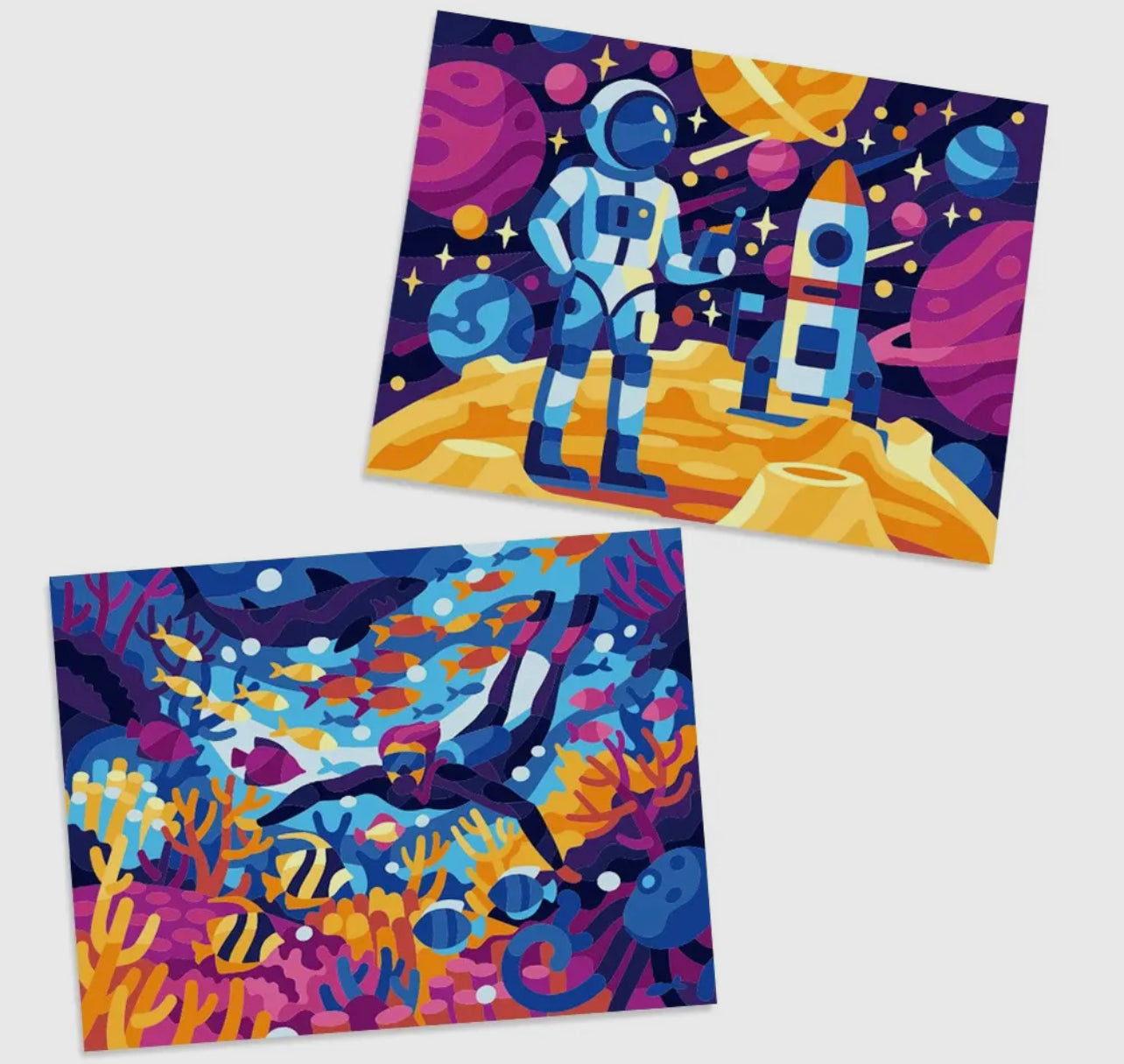 Astronaut and Maritime World - Kids Paint By Numbers Kit