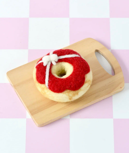 Felt Christmas Donut - Red Present Icing