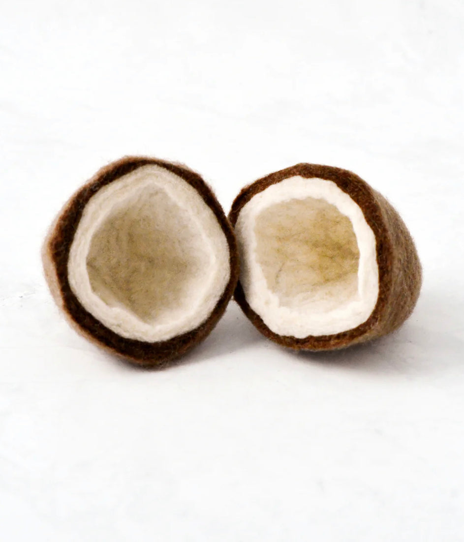 Felt Coconut (2 Halves)