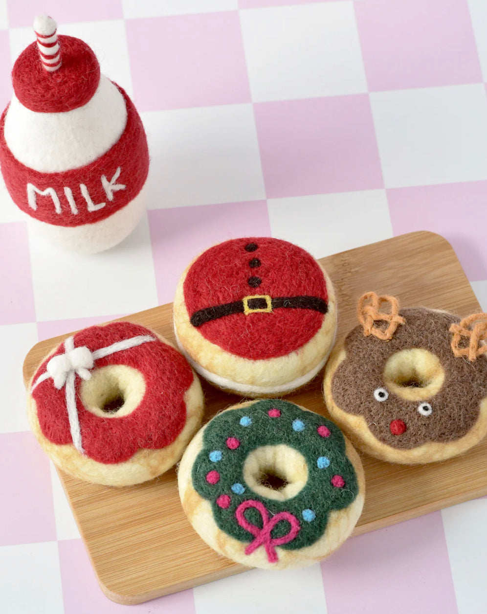 Magical Christmas Play Food Set - Santa's Milk and 4 Christmas Donuts