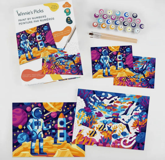 Astronaut and Maritime World - Kids Paint By Numbers Kit