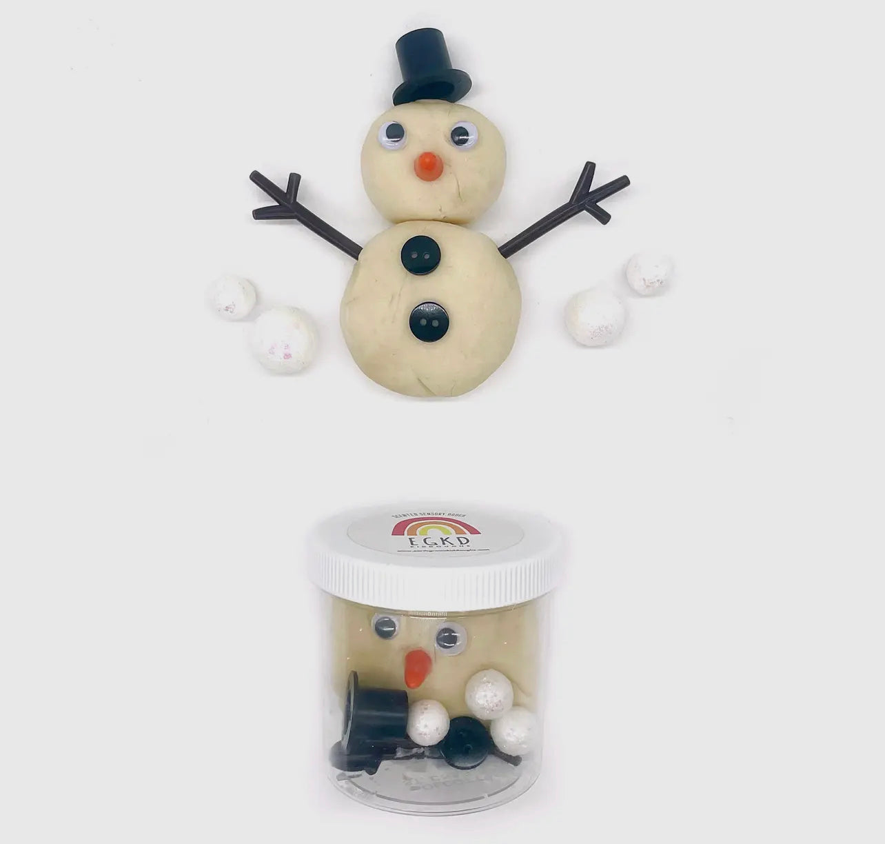 Snowman Mini Dough To Go