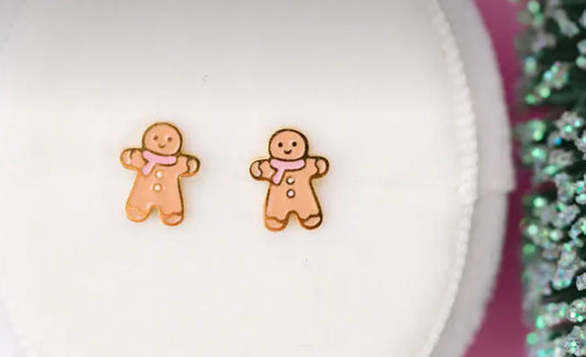 Gingerbread Stud Earrings