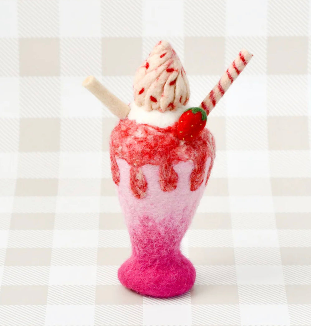 Felt Strawberry Milk Shake