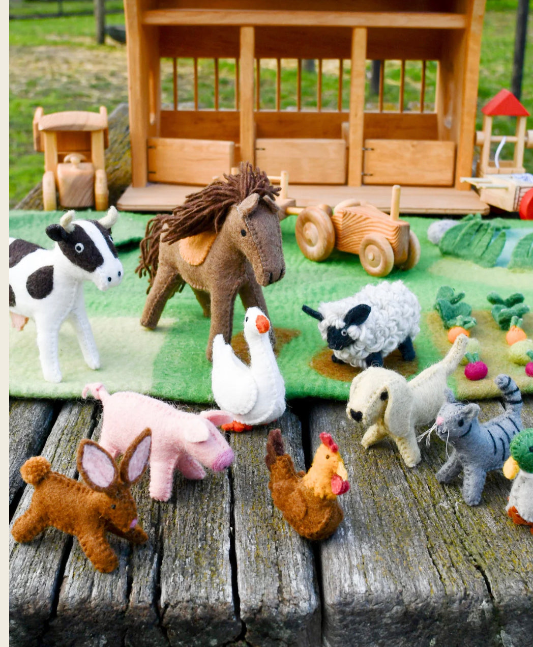 Felt Farm Animal 10 Pc Set