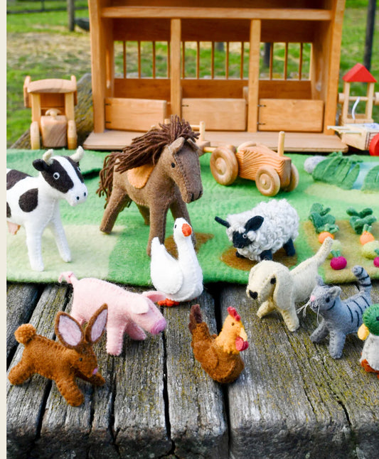 Felt Farm Animal 10 Pc Set