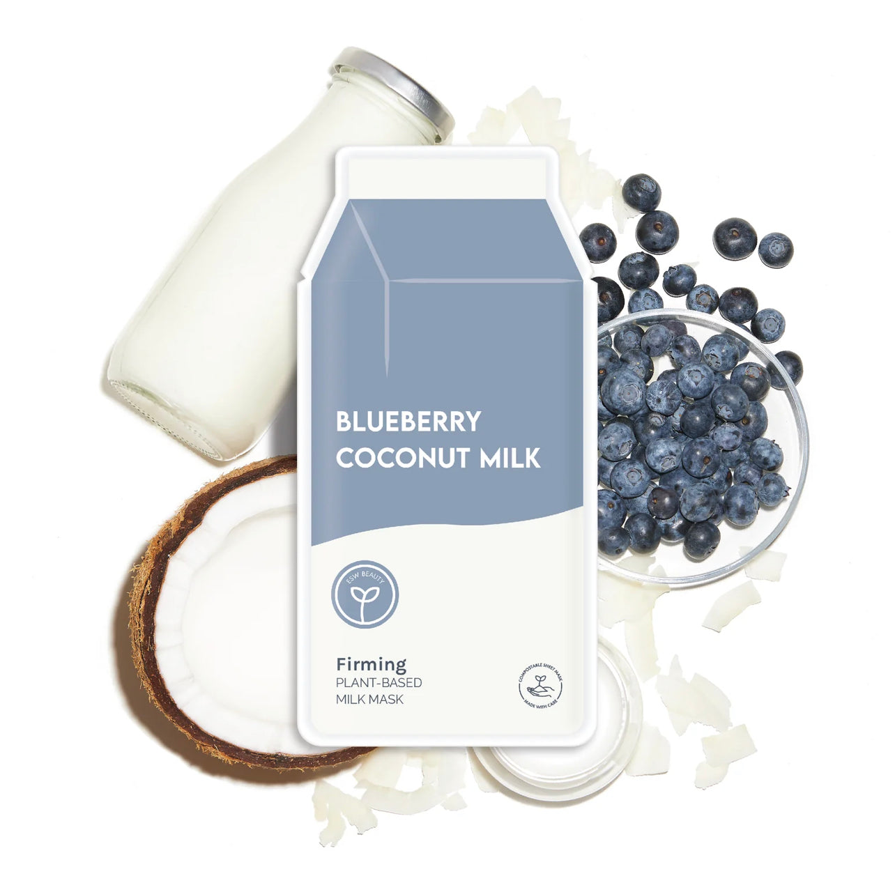 Blueberry Coconut Milk Firming Plant-Based Milk Mask