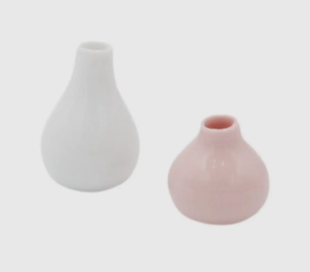 Dollhouse Vase Set | Pink + White