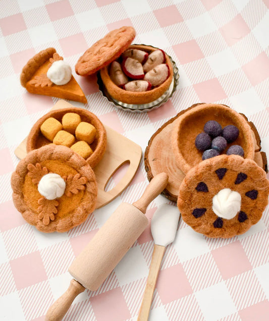 Felt Pie Play Food Set