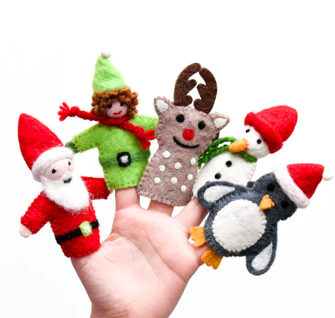 Christmas Santa, Finger Puppet Set