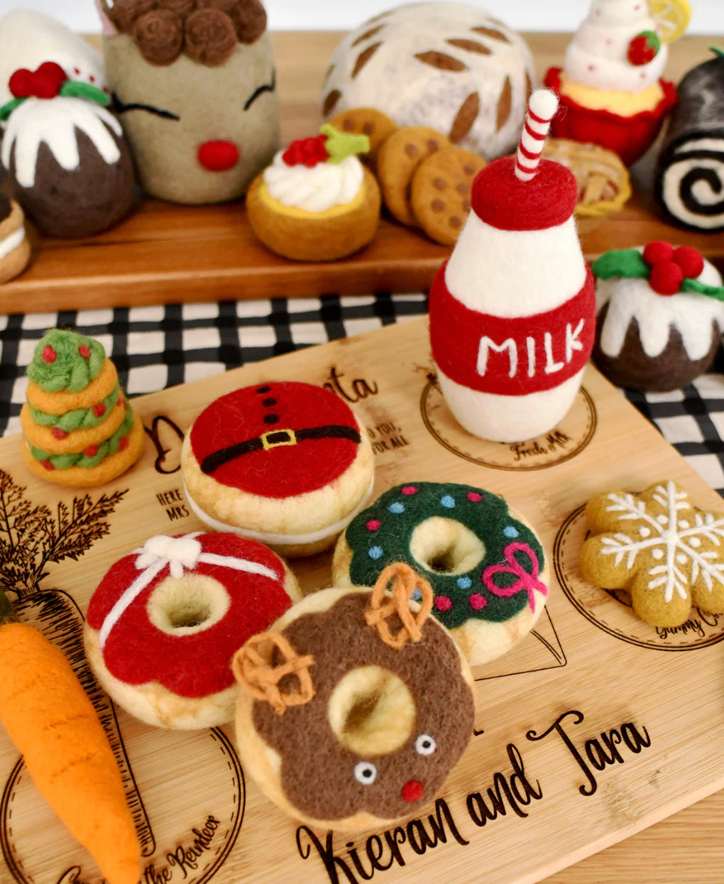 Magical Christmas Play Food Set - Santa's Milk and 4 Christmas Donuts