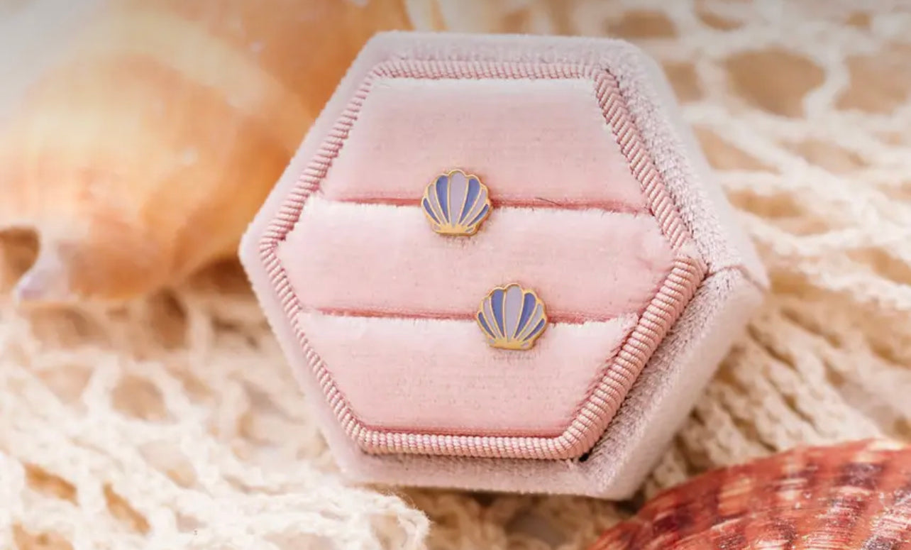 Mermaid Seashell Stud Earrings